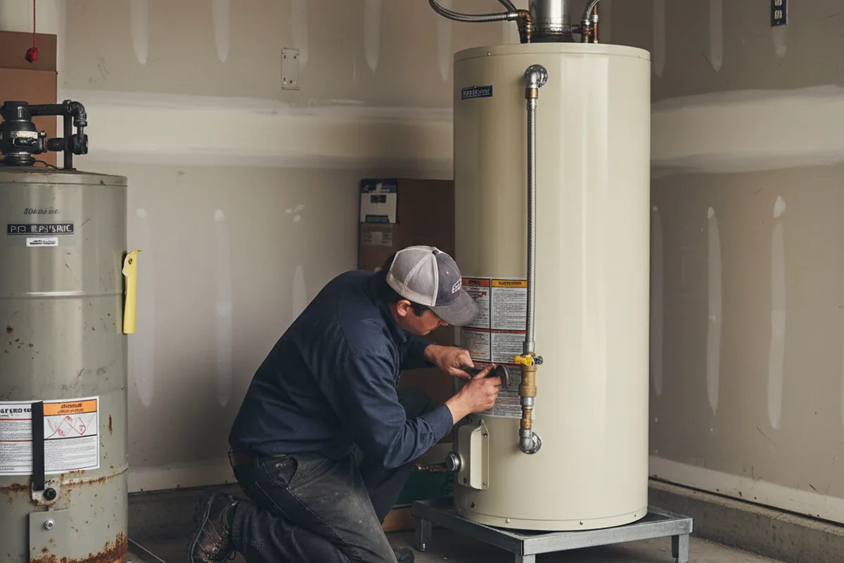 Water heater and shutoff valve replacement in Snook